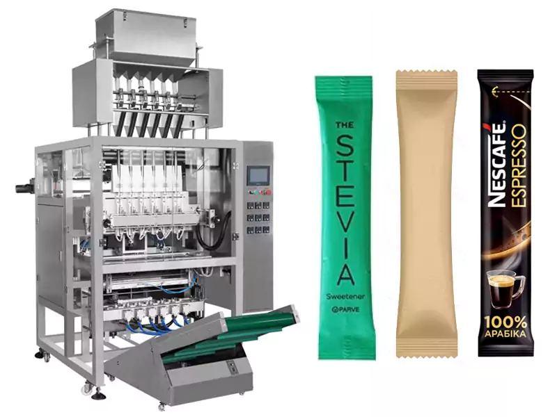 Multi lanes sugar stick sweetener stick 3 In 1 Coffee Packaging Machine