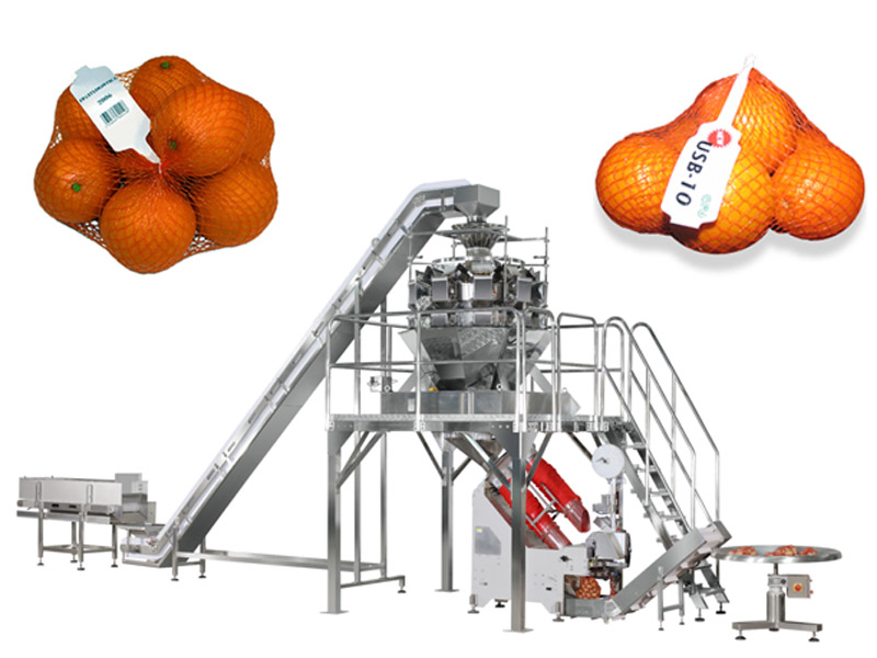 Automatic Fresh Vegetable Net Bag Packaging Machine Mesh Bag Wrapping Machine