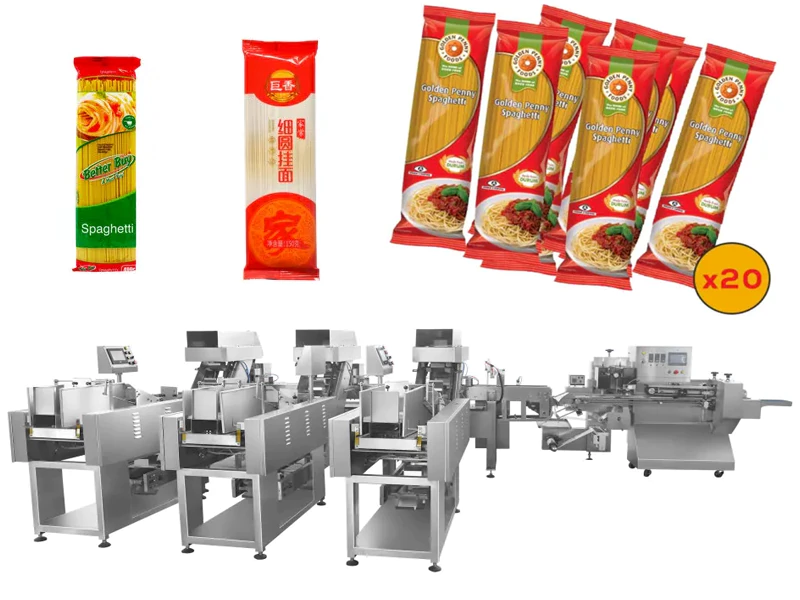 Long noodles pasta spaghetti weighing packaging machine