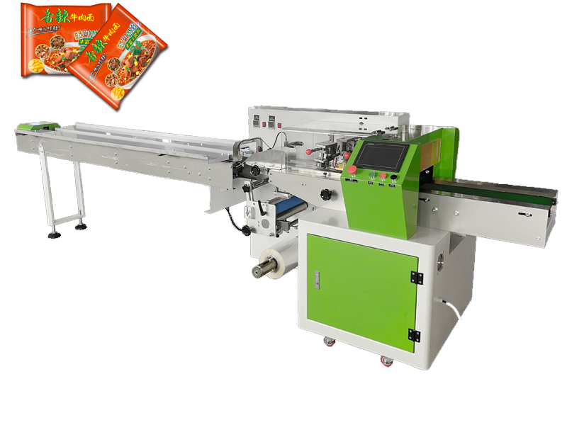 Automatic multifunction pillow bread instant noodle pasta flow packing machine